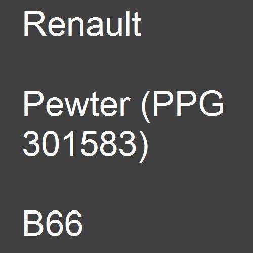 Renault, Pewter (PPG 301583), B66.